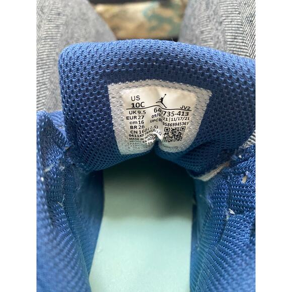 64073-413] Preschool Air Jordan Retro 1 MID 'Mystic Navy Mint size 10 C‎ - Picture 9 of 9